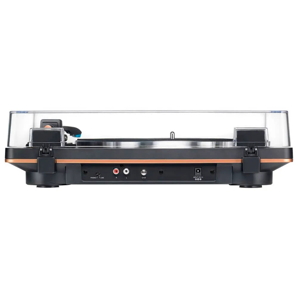 Tornamesa AT-LP70XBT-BS negro y bronce vista posterior