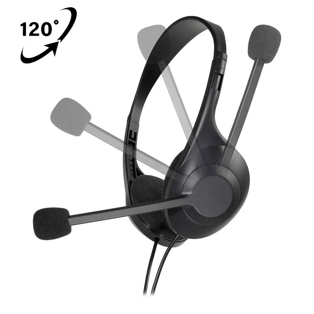 Auriculares ATH-102USB vista de perfil y distintas posiciones del micrófono