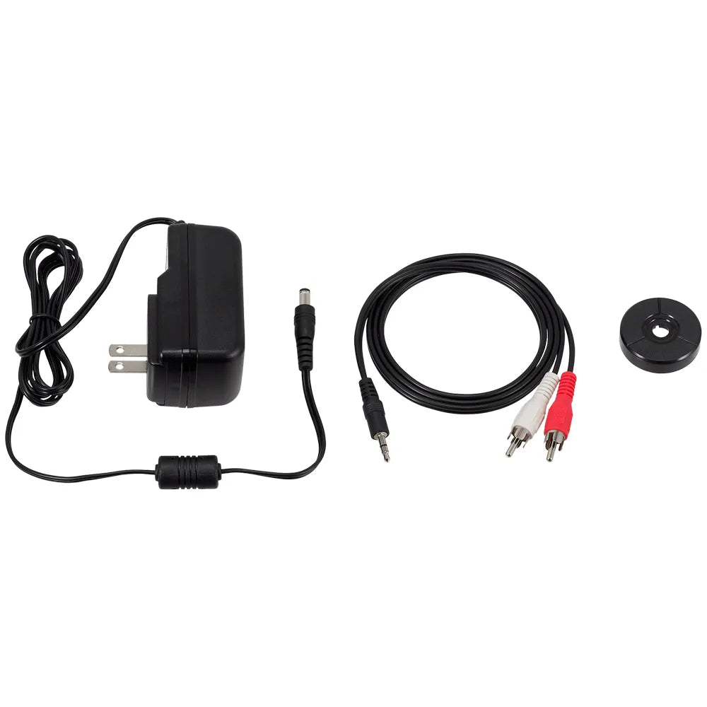 Adaprador de corriente, cable RCA y adaptador 45 RPM de la tornamesa AT-LP60X