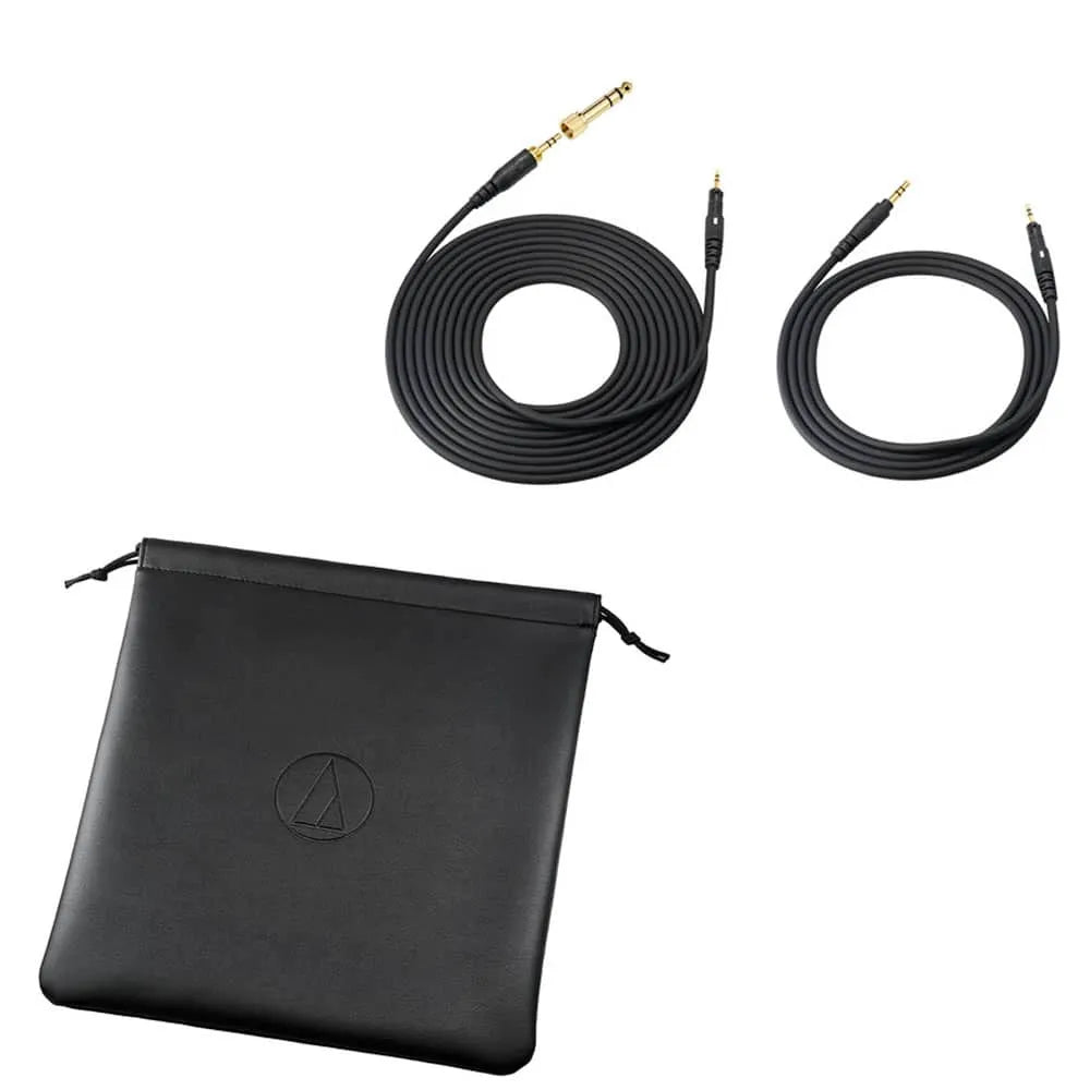 Bolsa de transporte y cables desmontables de los Audífonos Abiertos Audio-Technica ATH-R50x