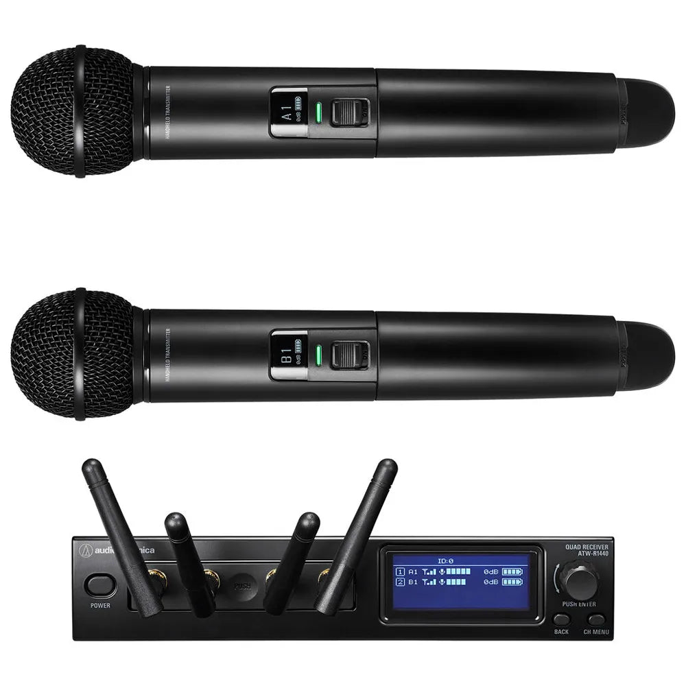 ATW-1422 Sistema Micrófonos Inalámbricos Dual y receptor
